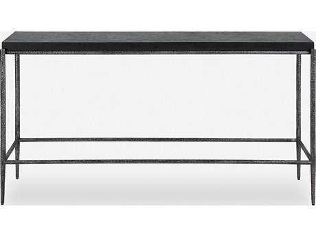 Uttermost Crescendo Rectangular Concrete Dark Silver Console Table