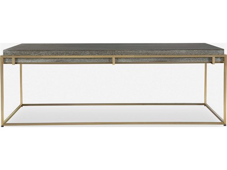 Uttermost Surround Rectangular Wood Brushed Brass Coffee Table