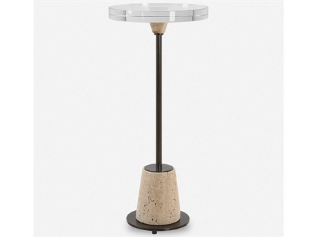 Uttermost Arthur Round Bronze End Table