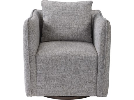 Uttermost Corben Swivel Gray Fabric Accent Chair