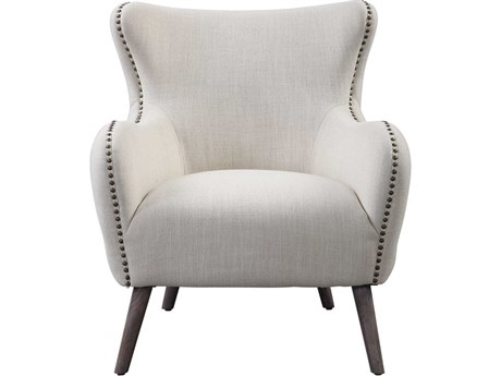 Uttermost Donya Cream Fabric Tufted Accent Chair