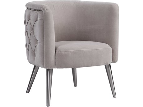 Uttermost Haider Gray Fabric Tufted Accent Chair