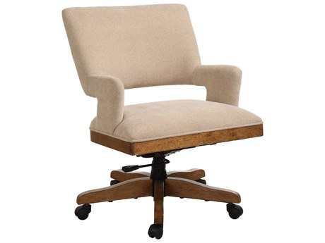 Uttermost Aspect Brown Wood Adjustable Task Office Chair