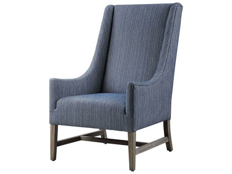 Uttermost Galiot Blue Fabric Accent Chair