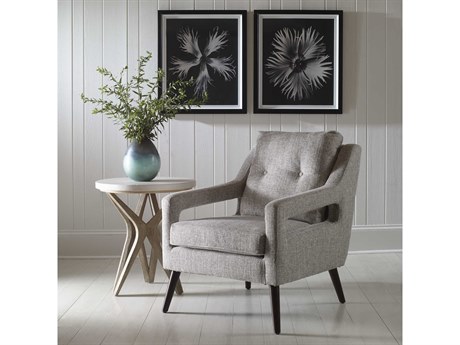 Uttermost Obrien Gray Fabric Tufted Accent Chair