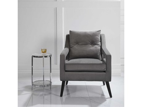 Uttermost O'Brien Gray Fabric Tufted Accent Chair