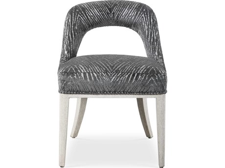 Uttermost Amalia Rubberwood Gray Upholstered Side Dining Chair Set of 2