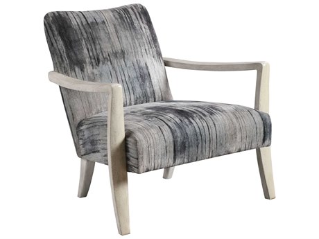 Uttermost Watercolor Gray Fabric Accent Chair