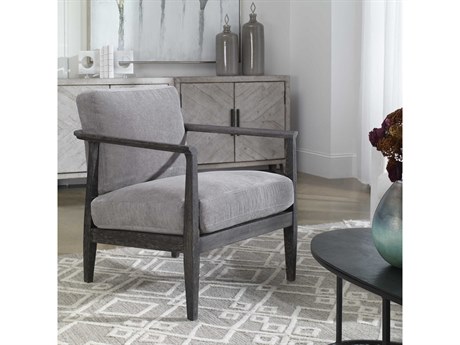 Uttermost Brunei Gray Fabric Accent Chair