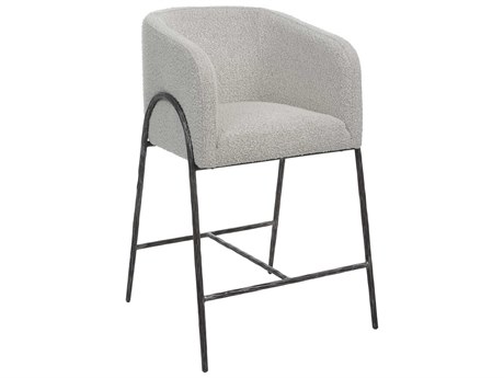 Uttermost Jacobson Upholstered Aged Black Counter Stool