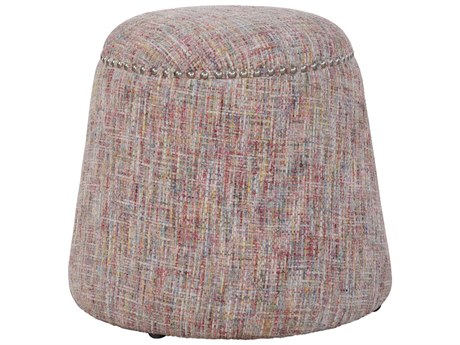 Uttermost Gumdrop Confetti Pink Upholstered Ottoman