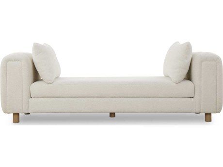 Uttermost Repose Ivory White Upholstered Accent Bench