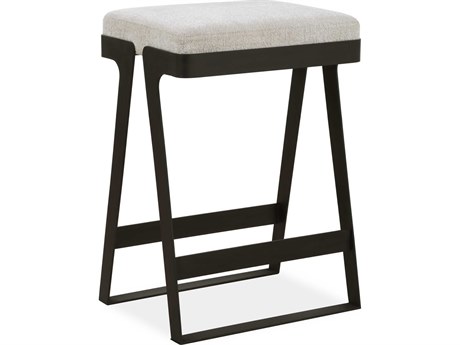 Uttermost Hover Ivory Aged Black Upholstered Counter Stool