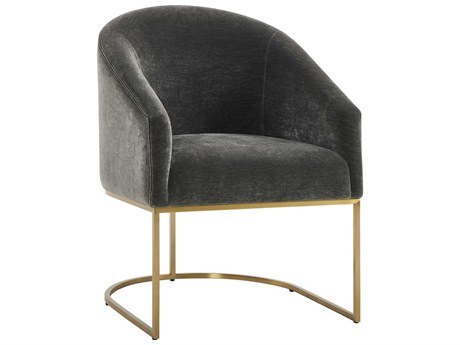 Uttermost Hanni Gray Upholstered Arm Dining Chair