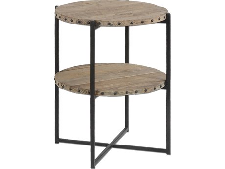 Uttermost Kamau Round Wood End Table