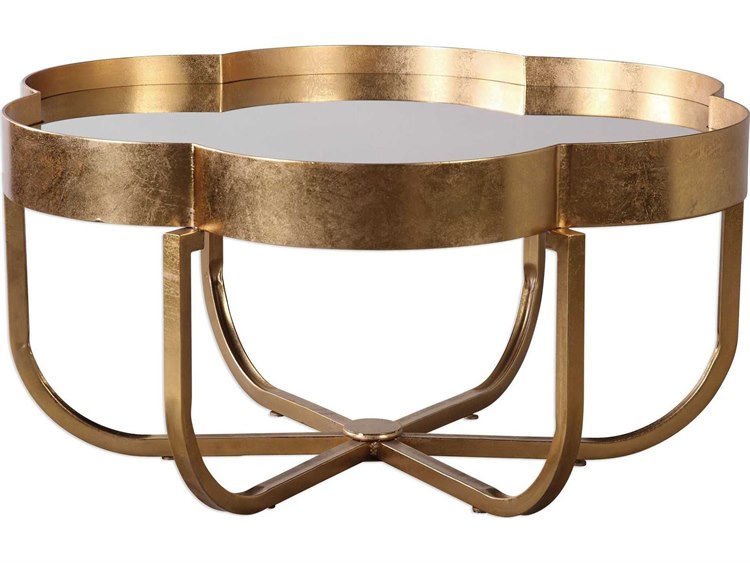 Uttermost Cydney Antiqued Gold Leaf 39'' Round Coffee Table UT24739