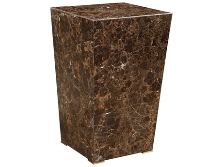 Uttermost Poe Square Marble Brown End Table