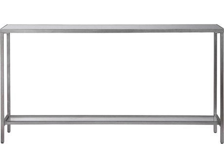 Uttermost Hayley Rectangular Glass Antique Silver Leaf Console Table