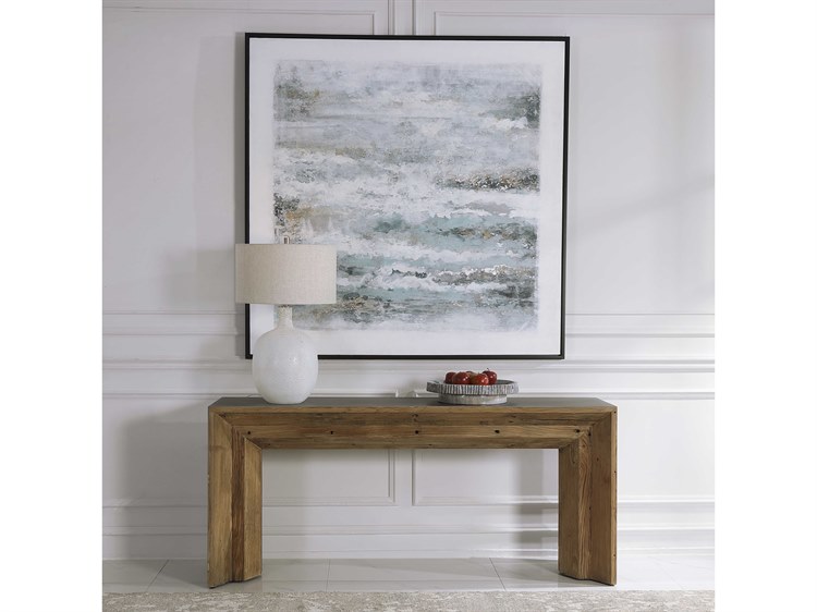 Photos - Coffee Table Uttermost Vail Reclaimed Wood Rectangular Concrete Natural Gray Console Table 24987 