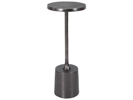 Uttermost Sanaga Round Metal Antique Nickel End Table