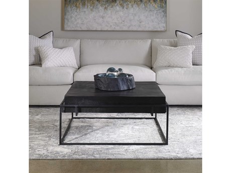 Uttermost Telone Square Metal Dark Oxidized Black Coffee Table