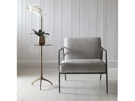 Uttermost Beacon Round Metal Antique Gold End Table