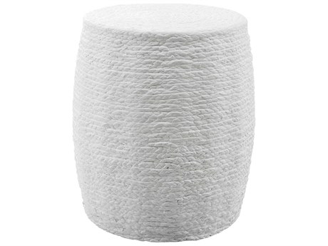 Uttermost Resort White Accent Stool