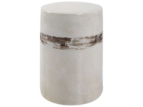 Uttermost White Accent Stool