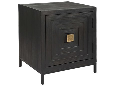 Uttermost Aiken Square Wood Dark Ebony Stain End Table