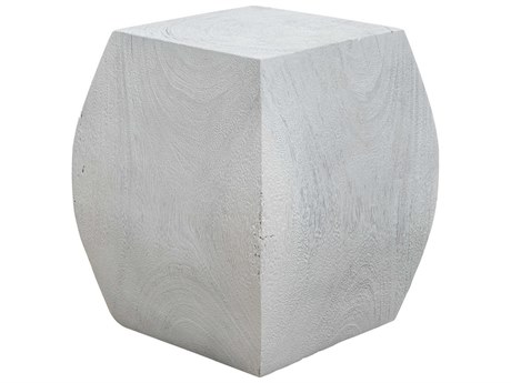 Uttermost Grove Square Wood Ivory End Table