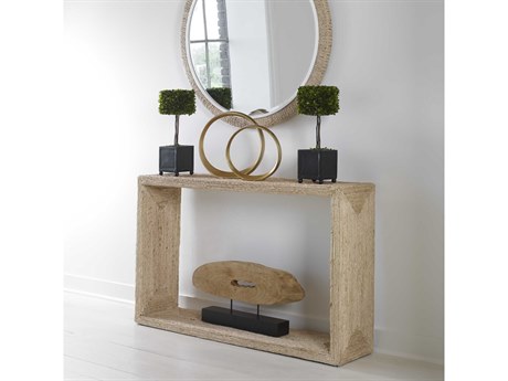 Uttermost Rora Coastal Rectangular Wood Natural Console Table