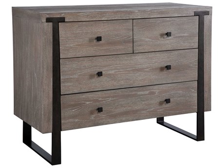 Uttermost Gabriel Light Oak Dark Bronze Wood Accent Chest