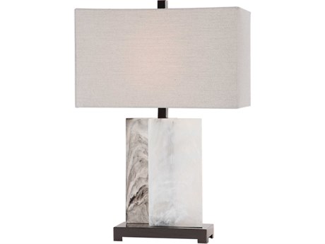 Uttermost Vanda Smoke Rectangle Hardback Gray Buffet Lamp