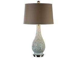 Uttermost David Frisch Almanzora Blue Glass Floor Lamp | UT28101