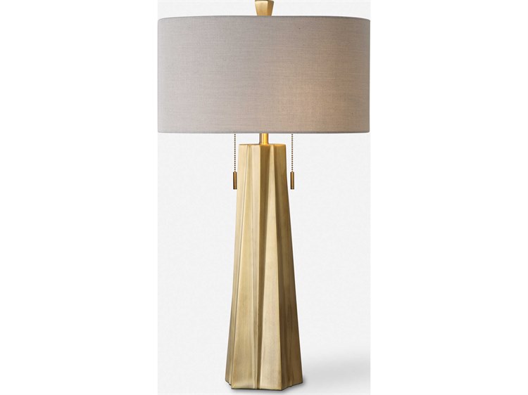 Photos - Floodlight / Street Light Uttermost Maris Gold Round Hardback Drum Buffet Lamp 27548 