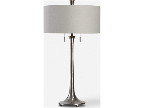 Uttermost Aliso Cast Iron Round Drum Hardback Gold Buffet Lamp