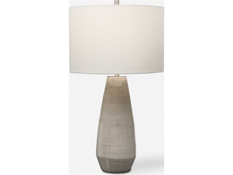 Uttermost Volterra Round Drum Hardback Gray Buffet Lamp