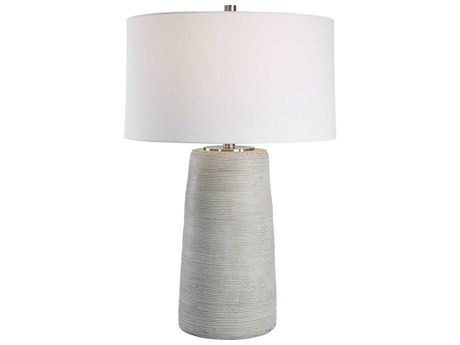 Uttermost Mountainscape Round Hardback Shade Gray Buffet Lamp