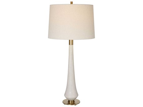 Uttermost Marille Ivory Tapered Drum White Buffet Lamp