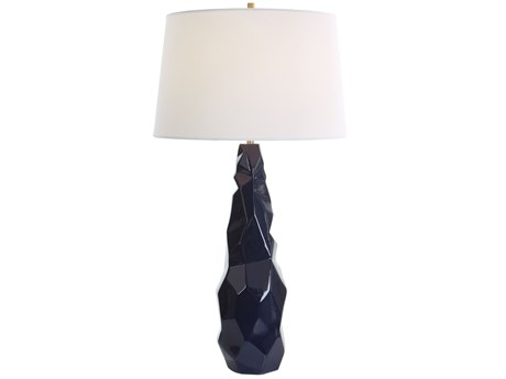 Uttermost Kavos Navy Blue Rectangle Hardback Buffet Lamp