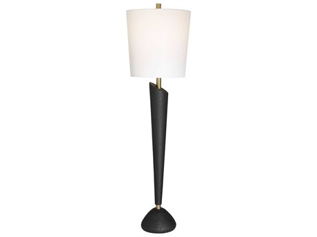 Uttermost Cypher Black Round Drum Hardback Buffet Lamp