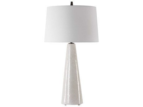 Uttermost Loire Tapered Round Hardback White Buffet Lamp