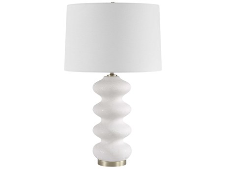 Uttermost Liora White Round Hardback Buffet Lamp