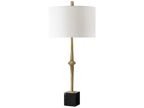 Uttermost Suranne Antique Brass Round Drum Hardback Buffet Lamp