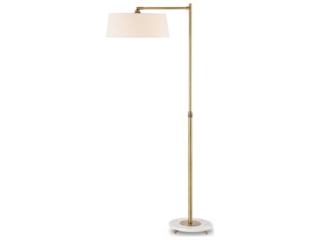 Uttermost Branch Out Antique Brushed Brass Round Hardback Floor Lamp