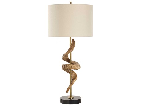Uttermost Rams Plated Antique Brass Buffet Lamp