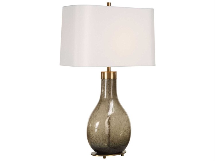 Photos - Floodlight / Street Light Uttermost Shyla Dark Moss Oval Hardback Green Buffet Lamp 30465-1