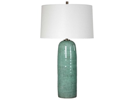 Uttermost Andale Teal Tapered Round Hardback Green Buffet Lamp