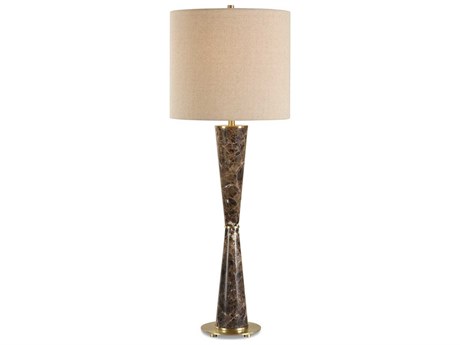 Uttermost Jameson Chocolate Brown Round Drum Hardback Buffet Lamp