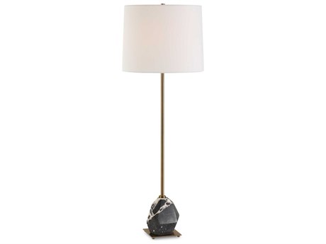 Uttermost Rowland Black Brass Round Tapered Hardback Buffet Lamp